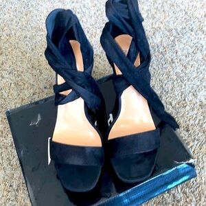 Nasty Gal Black suede On the Up stiletto. Size 7.